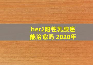 her2阳性乳腺癌能治愈吗 2020年